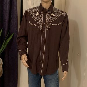 Men’s Brown Roper Western Shirt